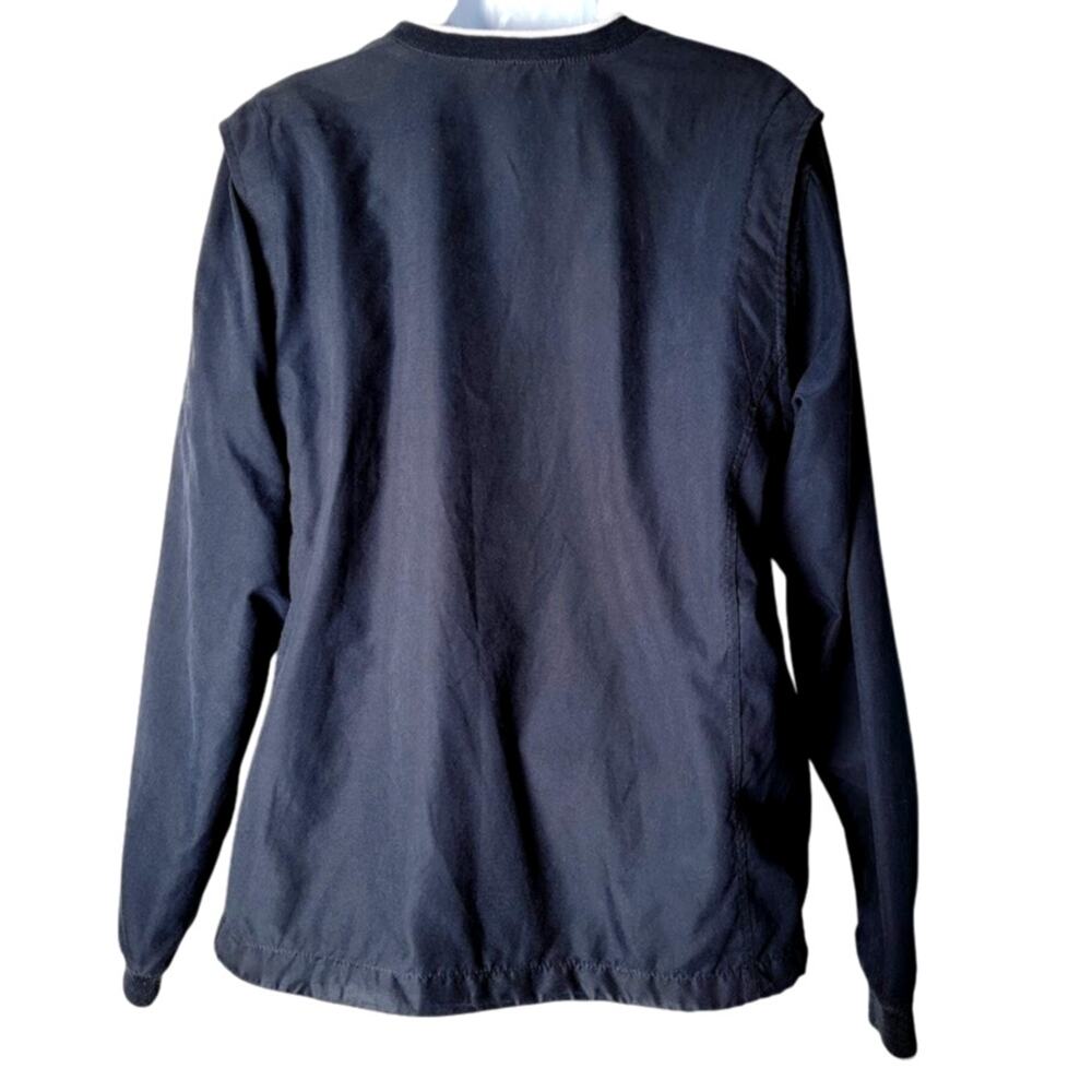 Charles River Apparel Pullover‎ Windbreaker Jacket Women's M Navy V-Neck Preppy - Picture 2 of 11